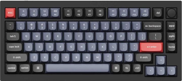 Keychron Chiave Q1 Manopola 75% Alu RGB Gat Brown bk H Q1-M3-EN (DE, Cablato)