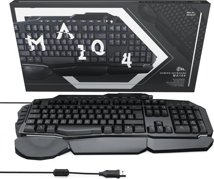 Actual product image CSL Gaming Bundle Keyboard, Mouse & Mouse Pad (CH, Cable)