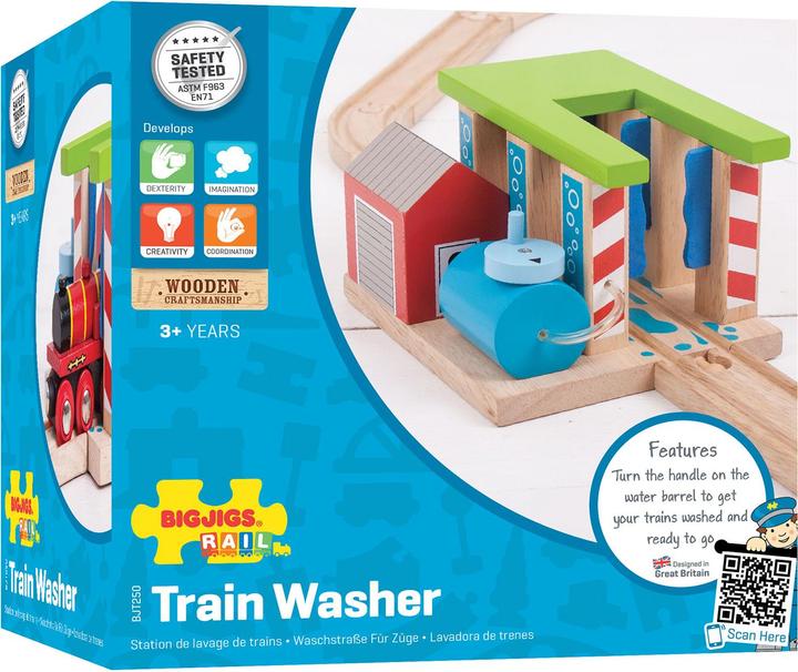 Immagine prodotto Bigjigs Sistemi di lavaggio delle rotaie in legno per treni