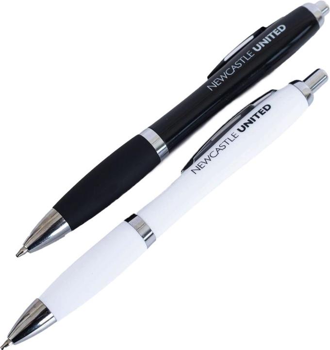 Actual product image Newcastle United FC Click Pen (Pack of 2) (Black/White, 2 x)