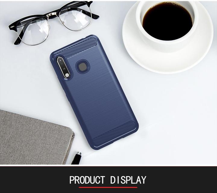 Produktbild Cadorabo TPU Ultra Slim carbon edelstahl Kombi Cover (Samsung Galaxy A70e)