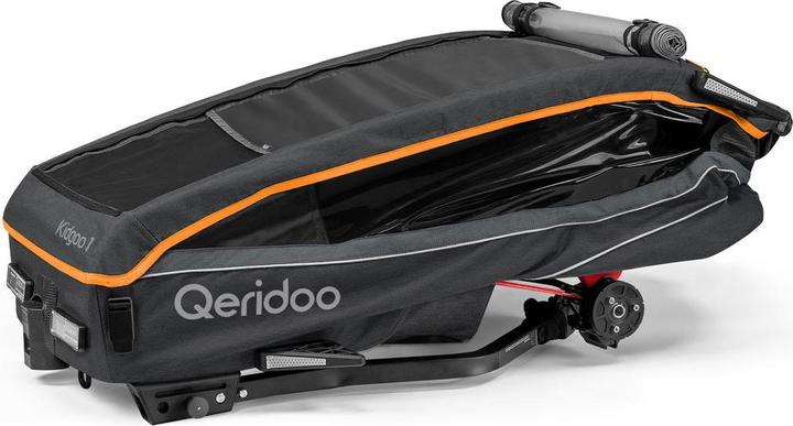 Produktbild Qeridoo Kinderfahrradanhänger Kidgoo 2 FIDLOCK Edition orange