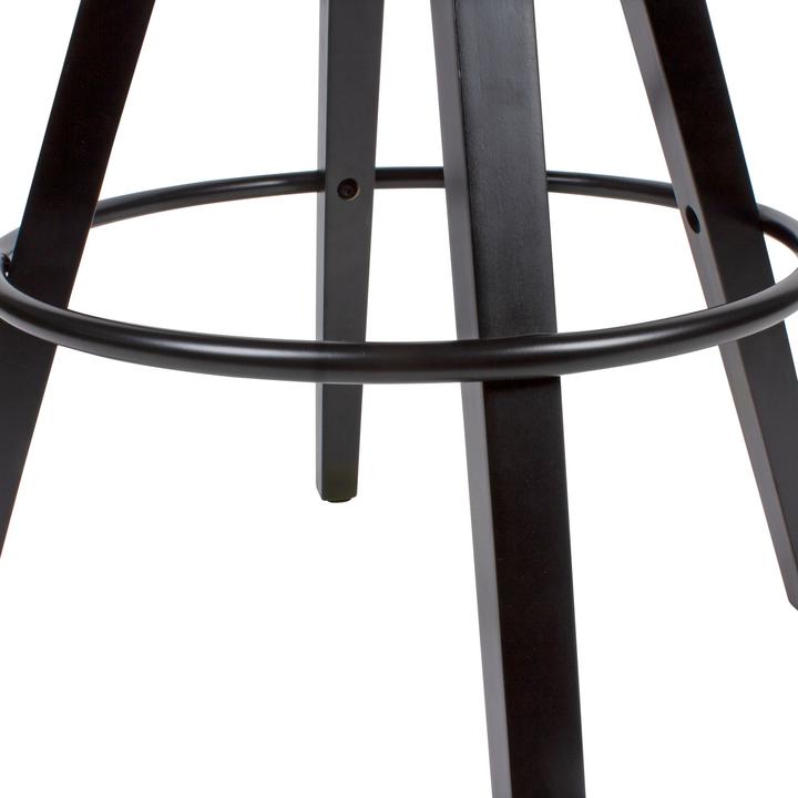 Actual product image FineBuy Bar Stool Set Of 2 Faux Leather Black