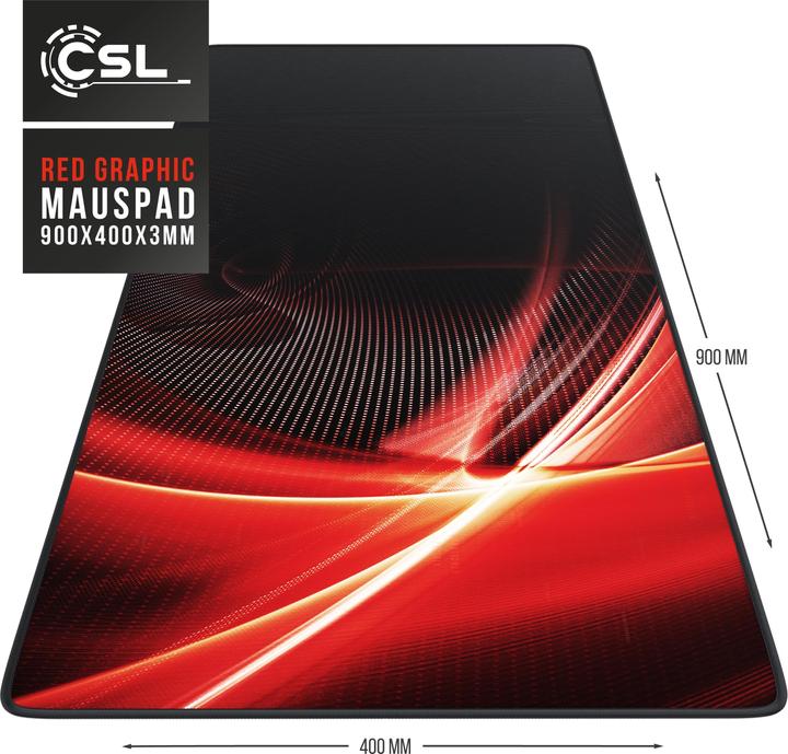 Immagine prodotto CSL Tappetino per mouse da gioco, XXL, tappetino per mouse, 900 x 400 x 3 mm, tappetino da scrivania (XXL)