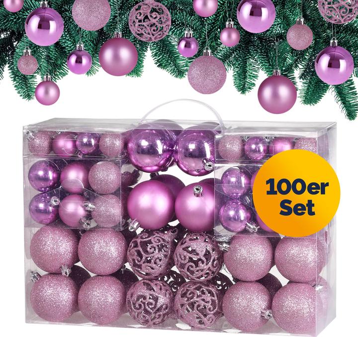 Image du produit Deuba Boules de sapin de Noël (100 -pièce)