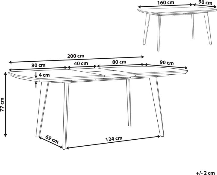 Image du produit Beliani Mosby (200 x 90 x 77 cm)