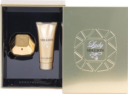 Actual product image Paco Rabanne Lady Million EDP Spray 80ml with Sensual Body Lotion 100ml (Eau de parfum)