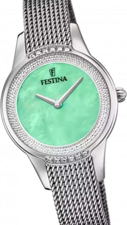 Festina MADEMOISELLE UHR F20494/6 AQUAMARIN 316L EDELSTAHLARMBAND, DAMEN (Analoguhr, 20 mm)