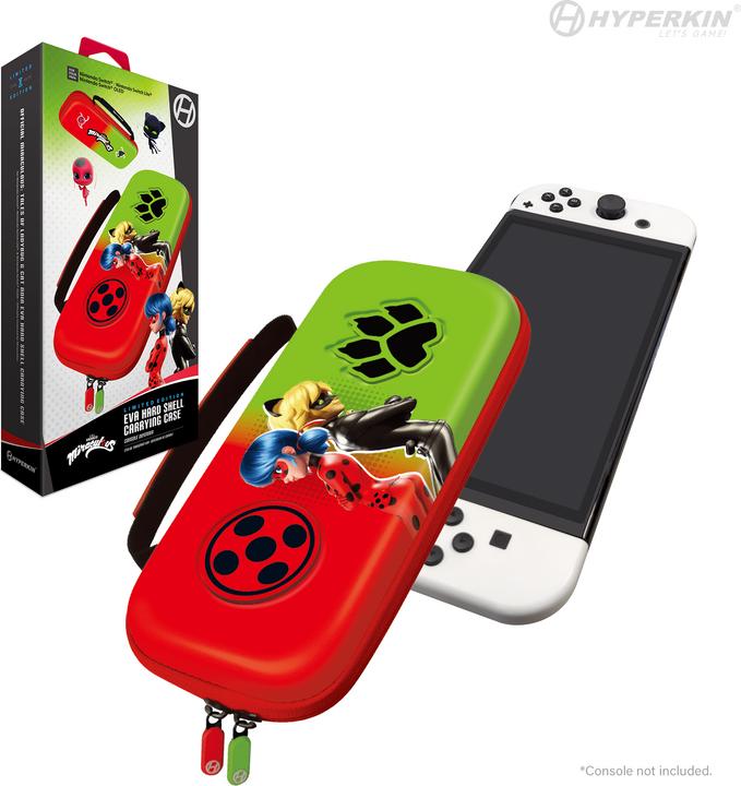 Actual product image Hyperkin Official Miraculous Hard Carrying Case - Switch/Lite/Oled (Bug & Cat) (Switch)