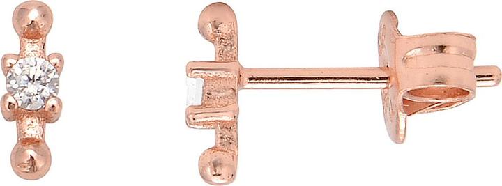 Produktbild Leyda Ohrstecker Qudrat mini (Silber 925 1 Mikron Rosé Vergoldet 18k, Synthetischer Stein)