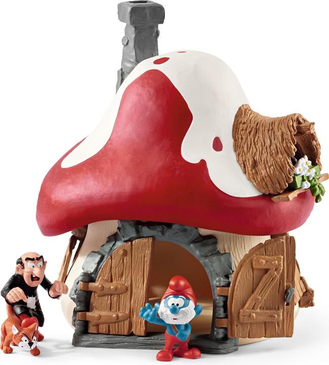 Schleich Smurf House with Smurfs