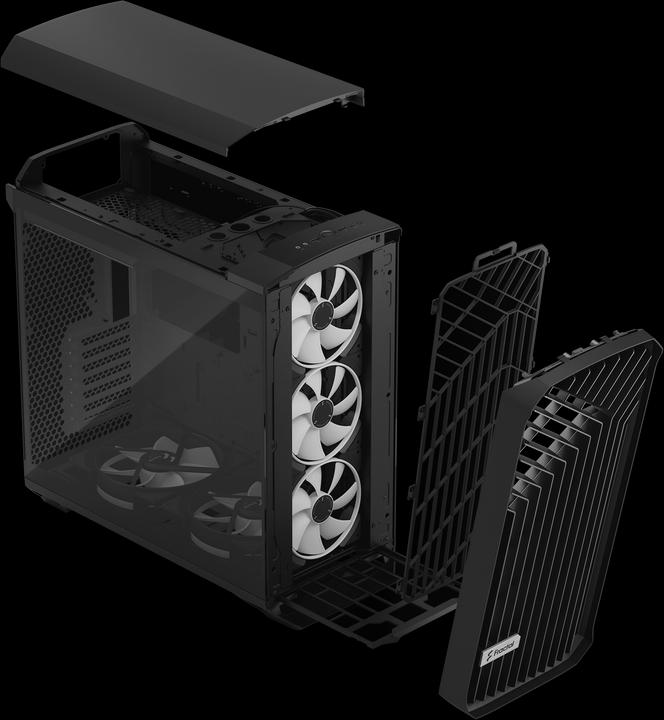 Actual product image Fractal Torrent RGB Black TG Light (ATX, E-ATX, mATX, ITX, SSI EEB, SSI CEB)