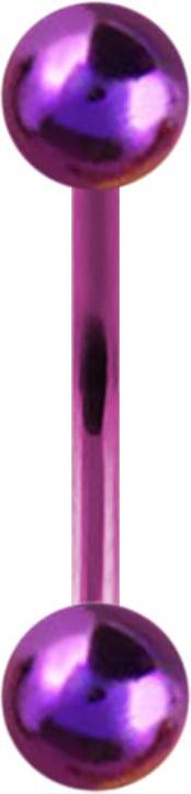 Star Piercing Micro Banane violett mit zwei Kugeln (ohne Messing, Titan G23)