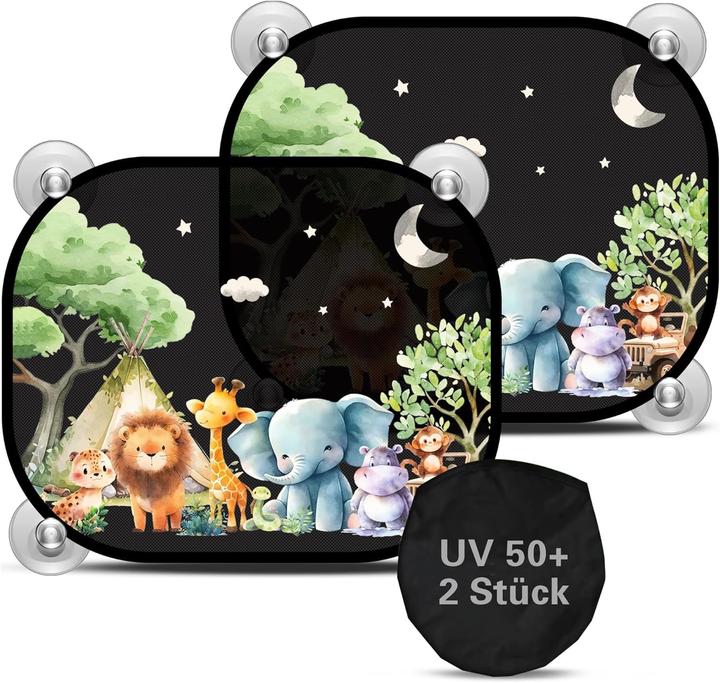 Produktbild Milkii Auto Sonnenblenden, 2 Stück, Wild Friends
