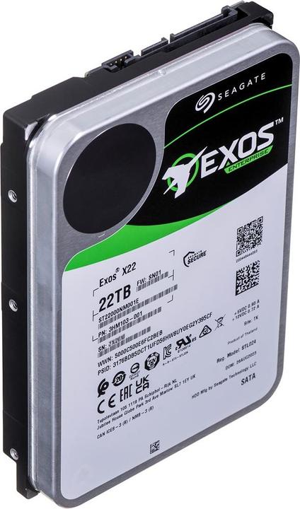 Actual product image Seagate Exos X22 (22 TB, 3.5", CMR)