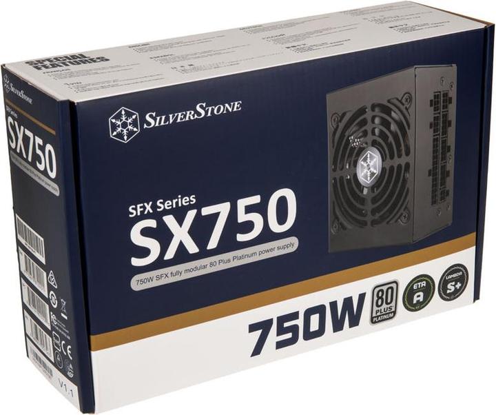 Actual product image Silverstone SST-SX750-PT V.1.1 SFX power supply 80 PLUS Platinum, modular - 750 watts (750 W)