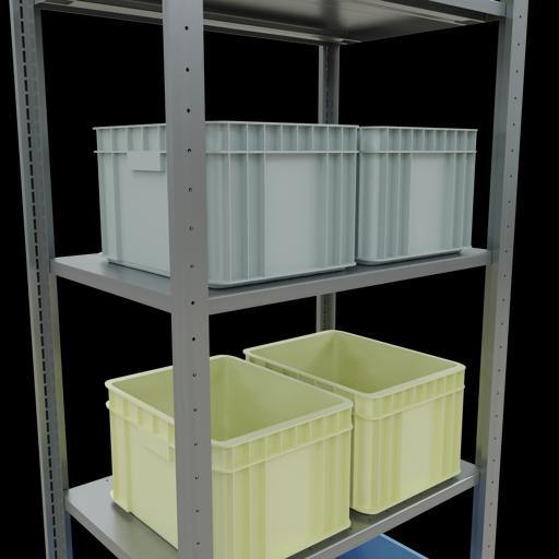 Image du produit Schulte Lagertechnik Système d'étagères de base MULTIplus150 sans boulons avec longerons.