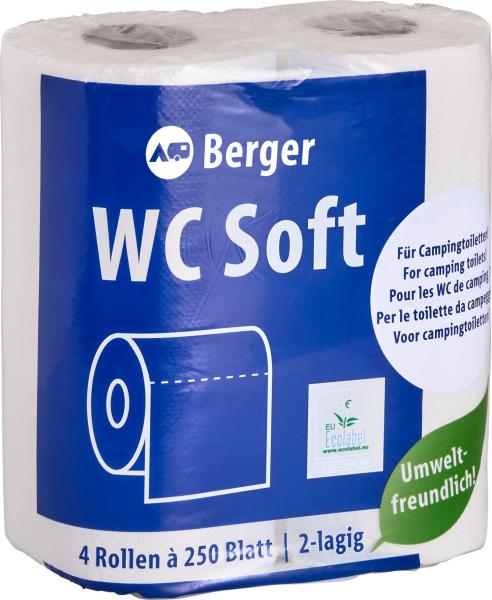 Image du produit Berger WC Soft4 rouleaux de papier toilette (250 x)