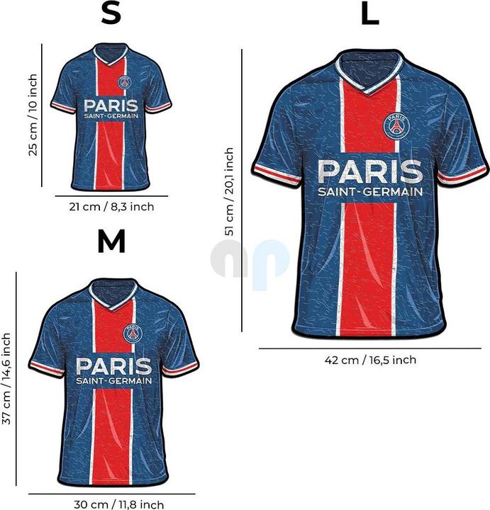 Image du produit Iconic PSG FC - Maillot - Puzzle en Bois Taille S (150 Pièces) (150 pièces)