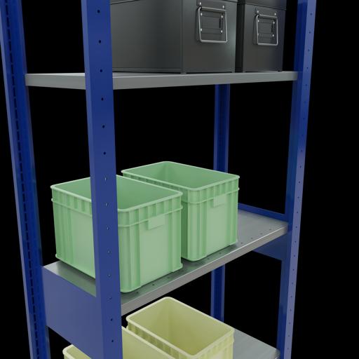 Immagine prodotto Schulte Lagertechnik Sistema di scaffalature di base senza viti MULTIplus150 con ripiani di lunghezza
