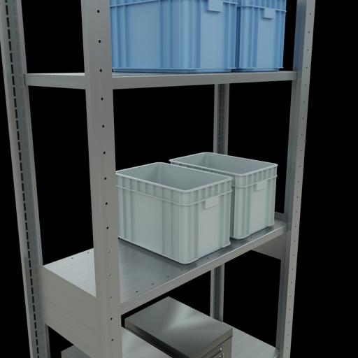 Immagine prodotto Schulte Lagertechnik Sistema di scaffalature di base senza viti MULTIplus150 con ripiani di lunghezza