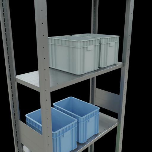 Immagine prodotto Schulte Lagertechnik Sistema di scaffalature di base senza viti MULTIplus150 con ripiani di lunghezza