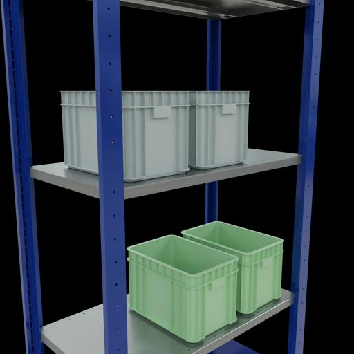 Immagine prodotto Schulte Lagertechnik Sistema di scaffalature di base senza viti MULTIplus150 con ripiani di lunghezza