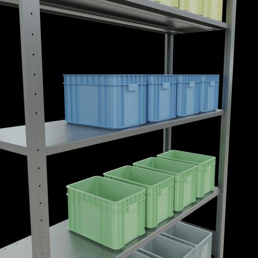 Immagine prodotto Schulte Lagertechnik Sistema di scaffalature di base senza viti MULTIplus150 con ripiani di lunghezza