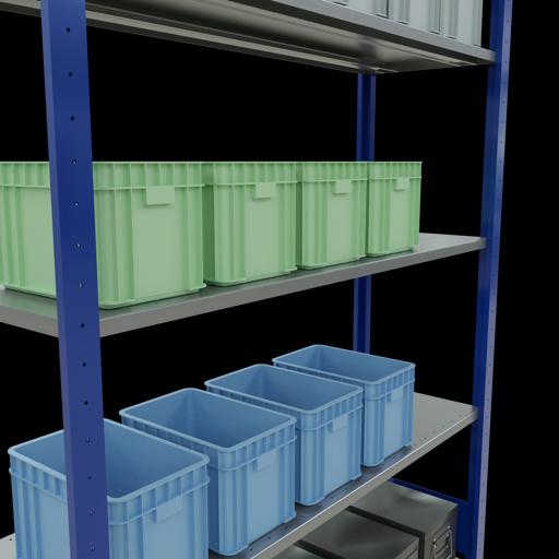 Produktbild Schulte Lagertechnik Stecksystem Grundregal MULTIplus150 mit Längenriegel