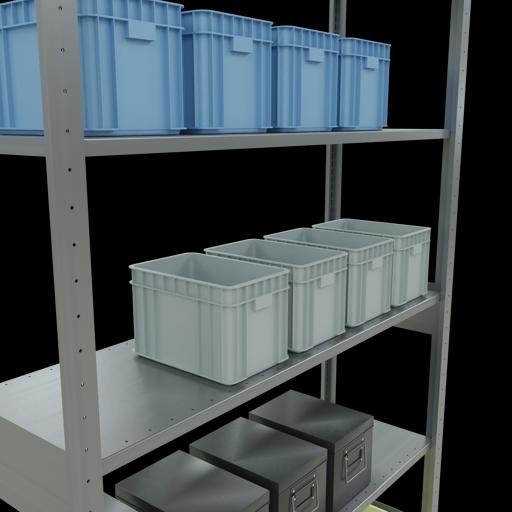 Immagine prodotto Schulte Lagertechnik Sistema di scaffalature di base senza viti MULTIplus150 con ripiani di lunghezza