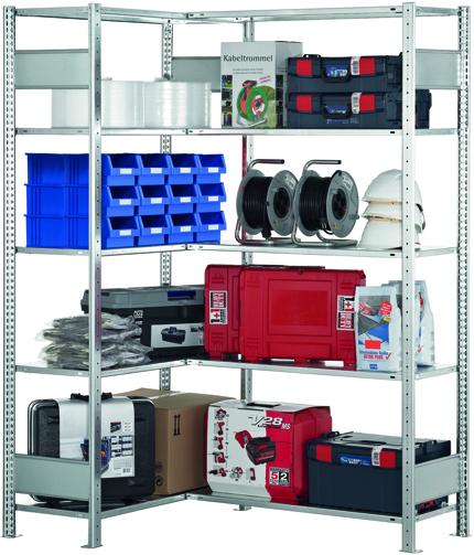 Actual product image Schulte Lagertechnik Plug-in system corner shelf MULTIplus150