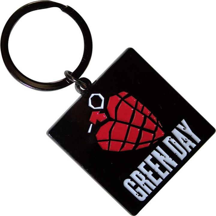 Actual product image Green Day Grenade Logo Keyring