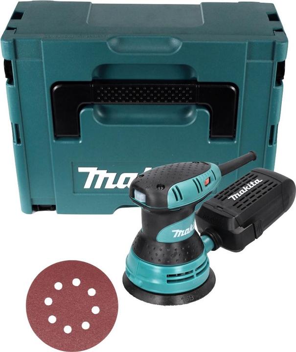 Produktbild Makita BO 5031 Exzenterschleifer 300 Watt 125 mm + 50x Schleifpapier K80 + Makpac (Exzenterschleifer, 300 W)
