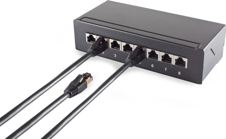 Actual product image Shiverpeaks Helos patch cable F/FTP Cat 8.1 grey 1.5m -Twisted pair, double shielded, 4 x 2 x AWG 26 (S/FTP, CAT8.1, 1.50 m)