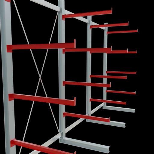 Immagine prodotto Schulte Lagertechnik K 6000 scaffale base a sbalzo 5 montanti - 1 lato