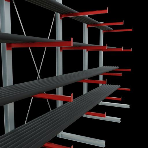 Immagine prodotto Schulte Lagertechnik K 6000 scaffale base a sbalzo 5 montanti - 1 lato