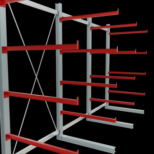 Immagine prodotto Schulte Lagertechnik K 6000 scaffale base a sbalzo 5 montanti - 1 lato