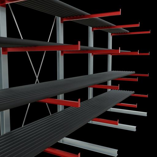 Immagine prodotto Schulte Lagertechnik K 6000 scaffale base a sbalzo 5 montanti - 1 lato
