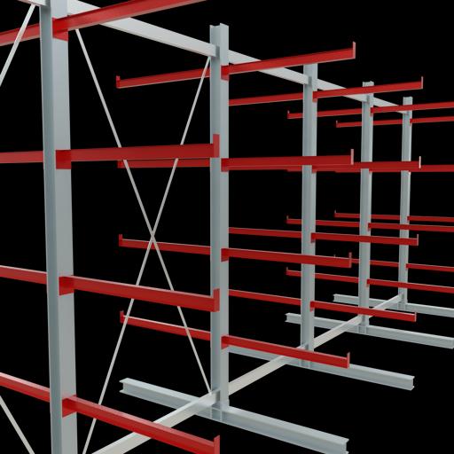 Immagine prodotto Schulte Lagertechnik K 6000 scaffale base a sbalzo 6 montanti - 2 lati