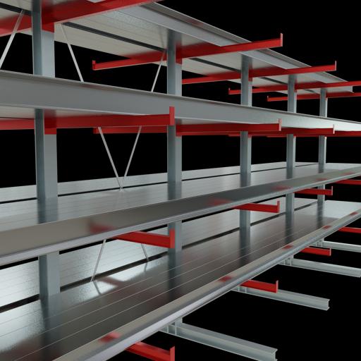 Immagine prodotto Schulte Lagertechnik K 6000 scaffale base a sbalzo 6 montanti - 2 lati