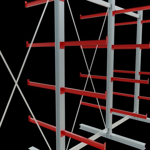 Immagine prodotto Schulte Lagertechnik K 6000 scaffale base a sbalzo 4 montanti - 2 lati
