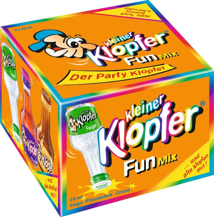 Actual product image Kleiner Klopfer Liqueur assortment, liqueur with dye (9 x 2 cl)
