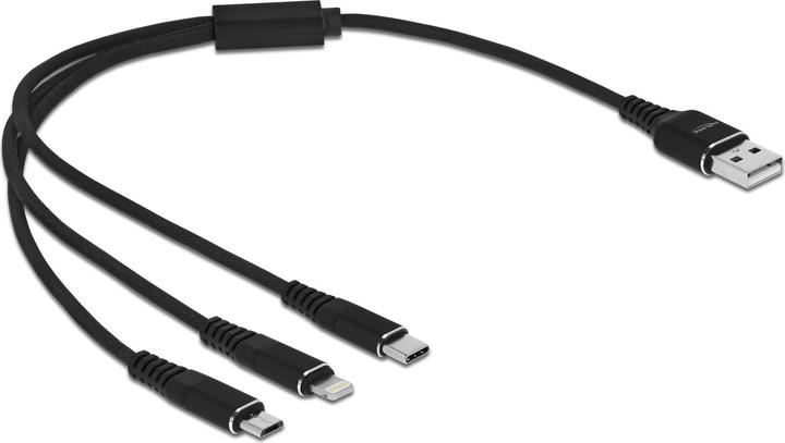 Delock USB A – USB Typ C, Lightning, USB Micro B (0.30 m, USB 2.0)