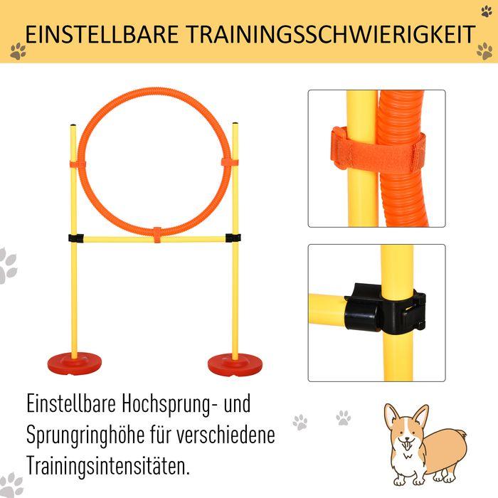 Immagine prodotto Swisshandel24 Set agilità per cani 3 in 1 per l'addestramento giallo (Destrezza)