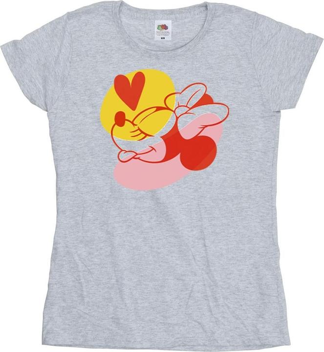Actual product image Disney Womens/Ladies Minnie Mouse Tongue Heart Cotton T-Shirt (M)