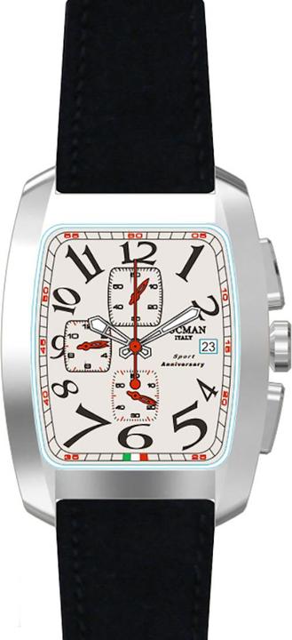 Immagine prodotto Locman Italia Orologio da uomo Sport Anniversary Chrono nero/bianco Ref. 0470 (Cronografo, 37 mm)
