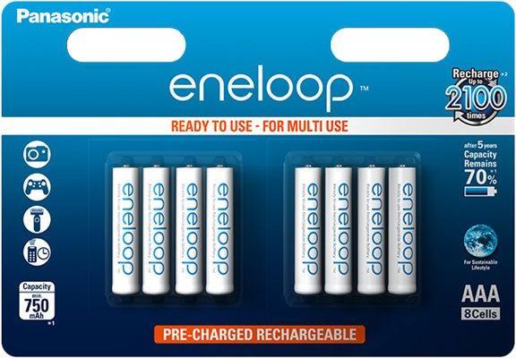 Productafbeelding Panasonic Eneloop (8 Pcs., AAA, 800 mAh)