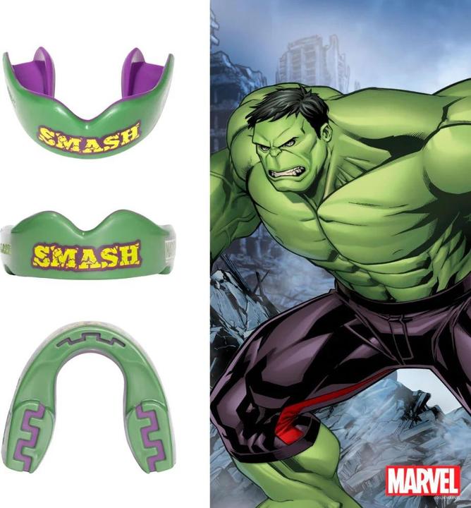 Actual product image SafeJawz Marvel The Hulk mouthguard