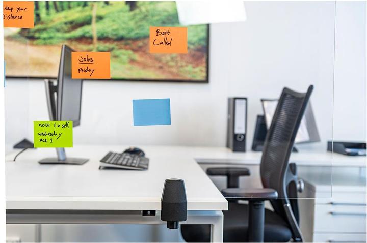 Actual product image smiT Desk partition for an individual workplace, acrylic glass and polystyrene