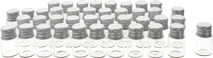 VBS XXL Mini Gläschen mit Schraubdeckel, 40 Stück, Ø 1,6 cm, H 2,6 cm, ca. xx ml